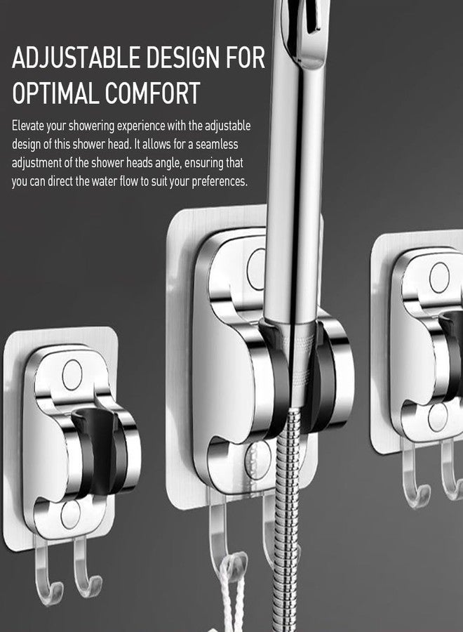 WROPZO Adhesive Adjustable Shower Head Holder Wall Mount Bracket Hand Shower Holder for Bathroom and Toilet Nail and Screw Free, no Drill Needed for Shower Holder Wall Mount Shower Bracket(2Pcs) - Image 3